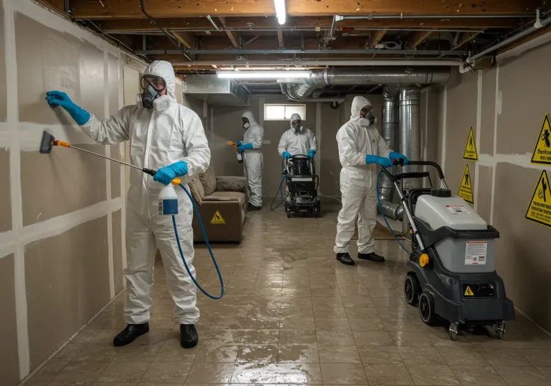 Basement Moisture Removal and Structural Drying process in Sun Valley, NV